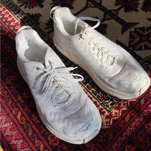 All white Hoka Clifton X
Outdoor Voices